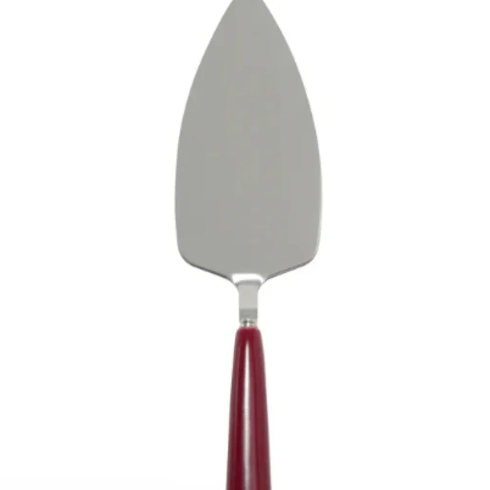 Noon & Moon Cherry Lacquer Pie Server Stainless Steel Red Handle New in Box